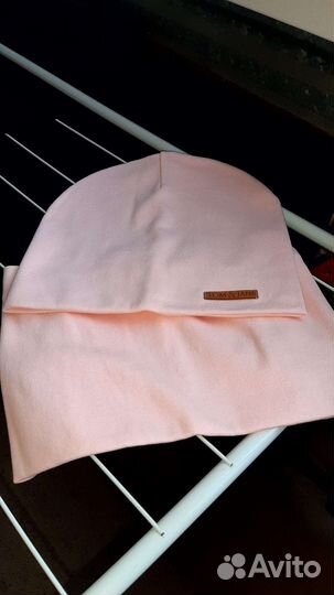 Комплект шапка бини+снуд женская р.54-56