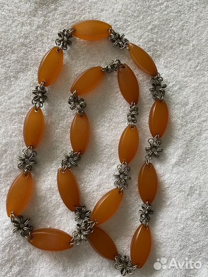 Редкое янтарное винтажные колье, Прибалтика, 70 гр