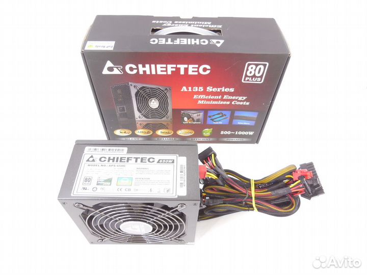 Блок питания Chieftec APS-650C,aPFC,80+,Fan 135 mm