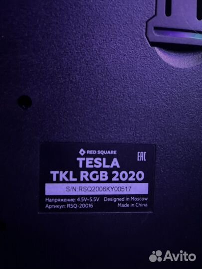 Игровая клавиатура red square tesla tkl rgb