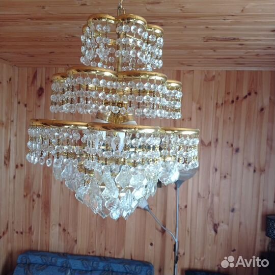 Люстра хрустальная Чехословакия Ретро