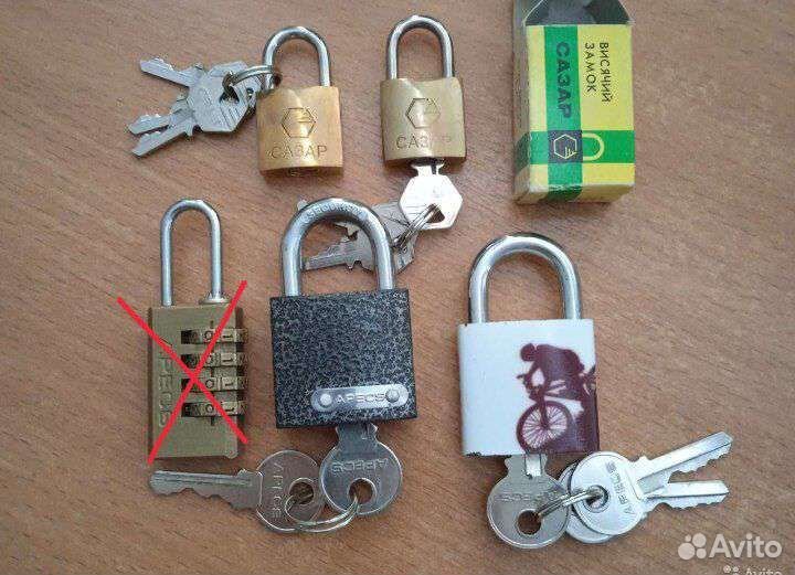 Замки навесные Сазар, Апекс, тросовый велосипедный