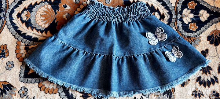 Джинсовая юбка для девочки 110-116
