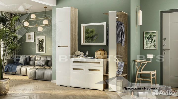 Шкаф Ева с зеркалом 1350