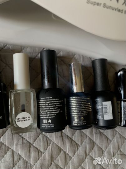 Лампа для ногтей sun x5 почти новая+ гель лаки