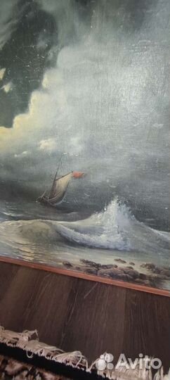 Картина маслом на холсте старинная