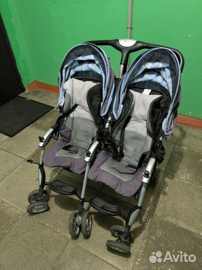 Прогулочная коляска для двойни бу