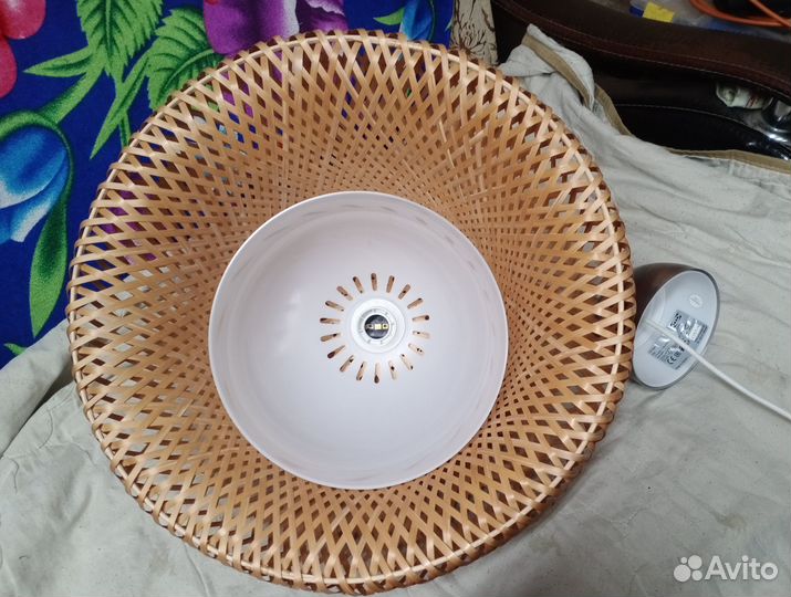 Абажур плетеный IKEA потолочный