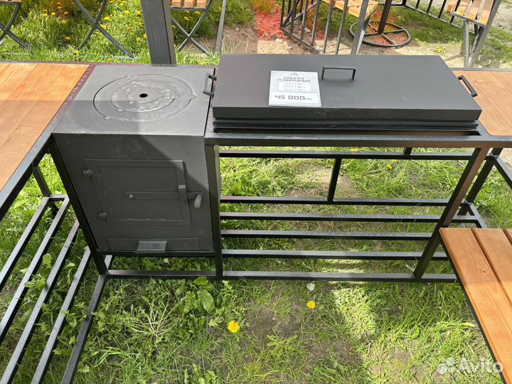 Мангал с печью