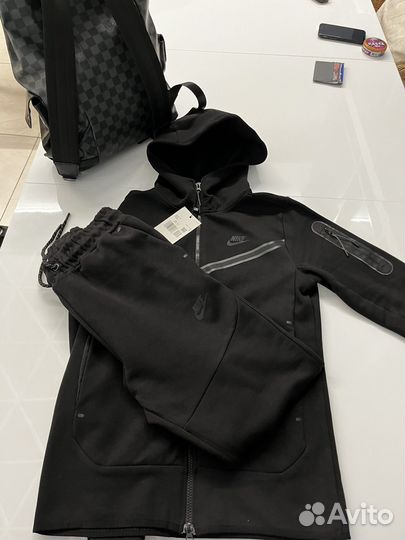 Костюм nike tech fleece черный