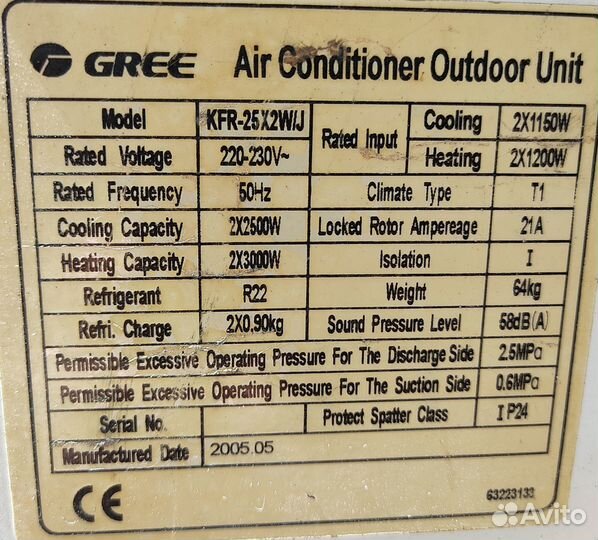 Кондиционер, сплит система, Gree