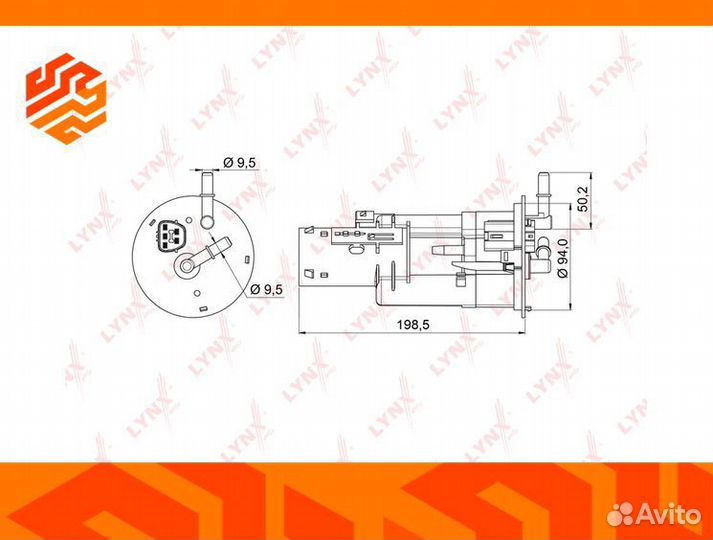 Фильтр топливный lynxauto LF996M