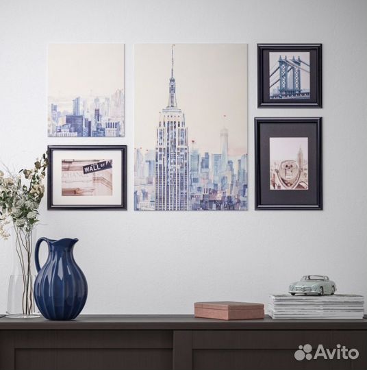 Набор картин (5 шт.) икеа Рамхэлла