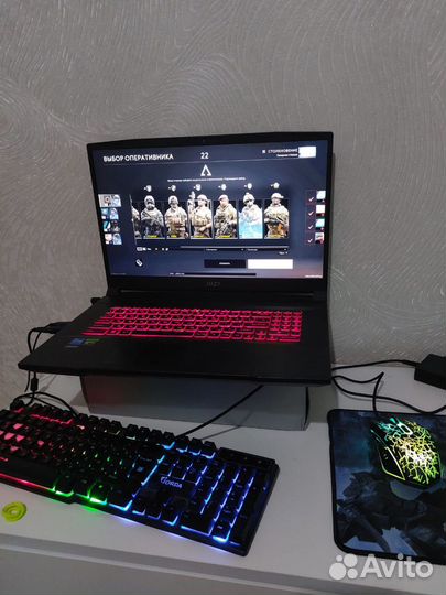 17,3 игровой msi rtx3050 i5 11400h ssd