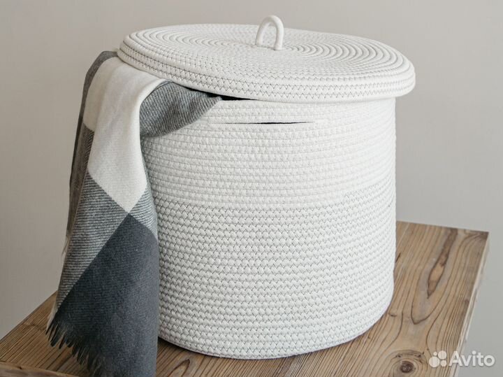 Плетеная корзина из хлопка новая. Отправка за 24ч