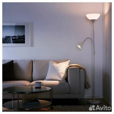 Торшер напольный / лампа для чтения Нут IKEA