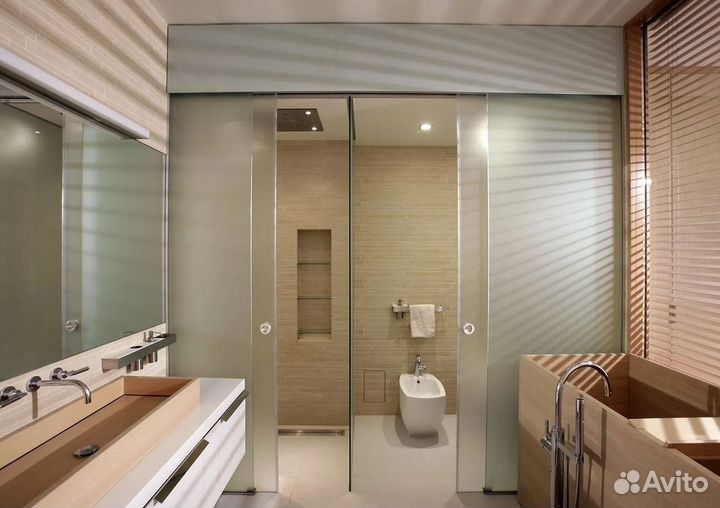 Двери из стекла в СПА сауну баню