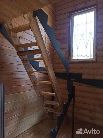 Лестница металлическая, деревянная, металлокаркас