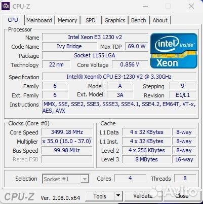 Системный блок Asrock z77m + intel xeon (i7 3770)