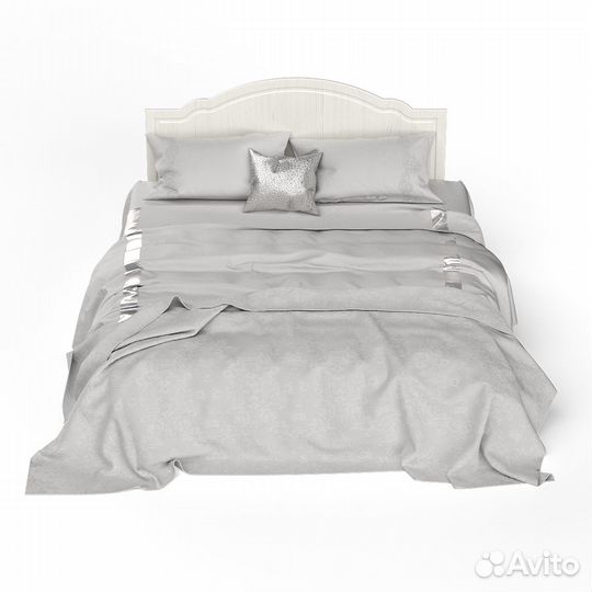 Кровать Ливерпуль 1600 с основанием цвет ясень ваниль/белый