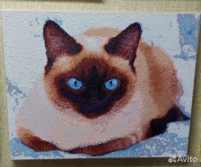 Алмазная мозаика 50х40, готовая (животные)