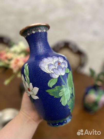 Ваза китай клуазоне