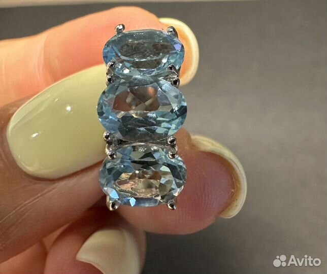 Серьги с топазами