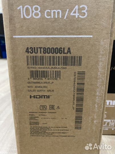 Новинка 2024 LG 43 43UT80006LA SMART TV