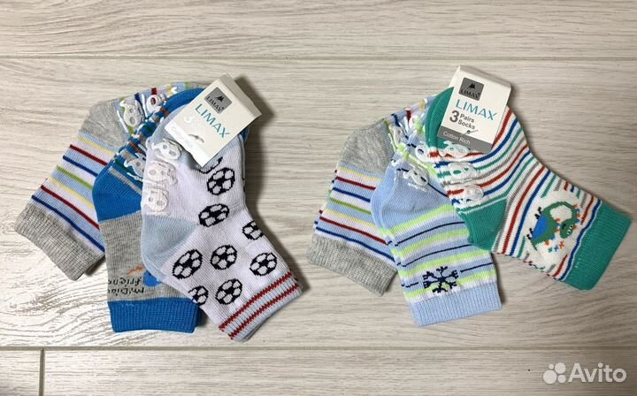 Носки детские новые х/б для мальчика 19 размер