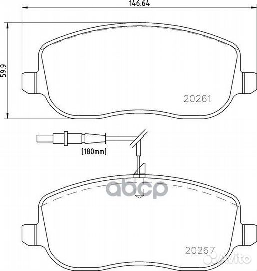 Колодки тормозные дисковые передн. C8 (EA EB