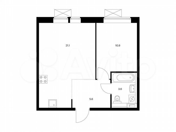 1-к. квартира, 41,2 м², 13/17 эт.