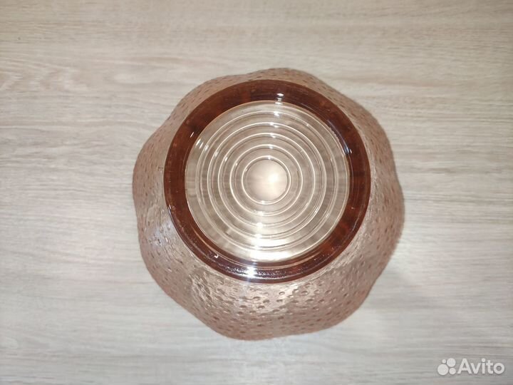 Салатник (конфетница) карамельное цветное стекло