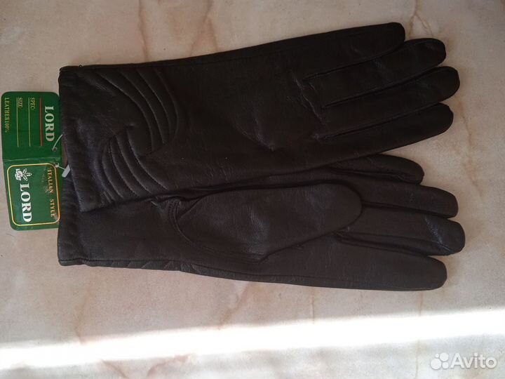 Перчатки женские кожаные