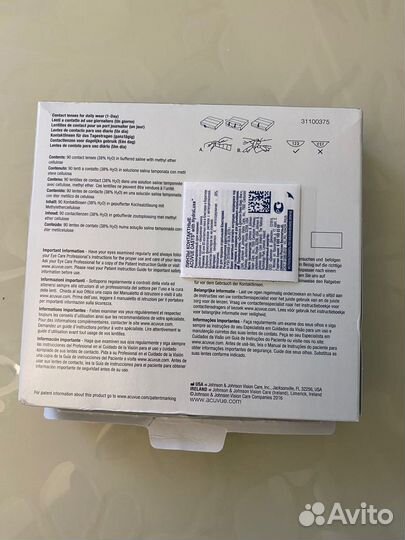 Линзы контактные acuvue oasys 1 day