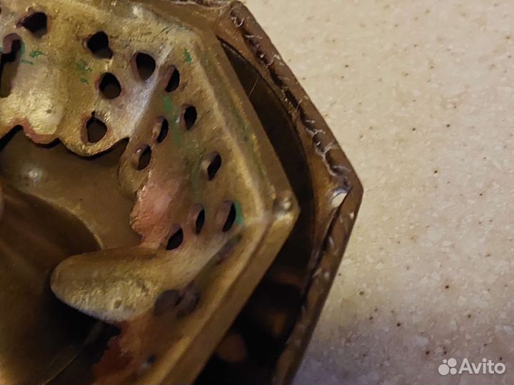 Подсвечник-пепельница.Индия.Латунь.Винтаж