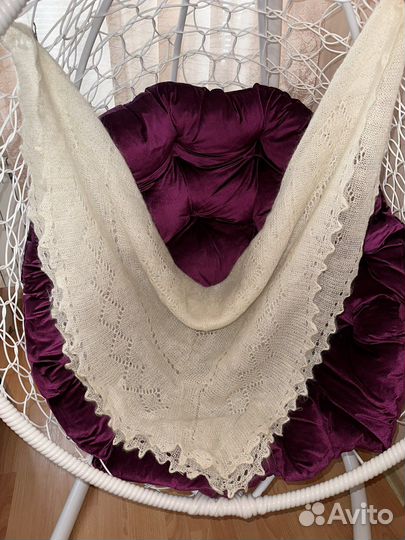 Пуховый шерстяной платок шаль большой новый