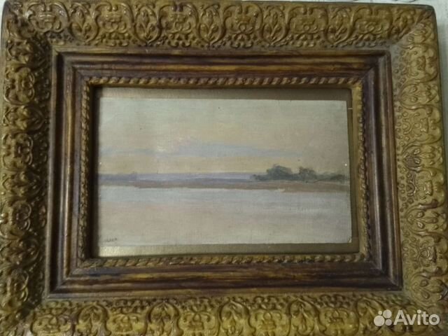 Картина, акварель в раме под стеклом