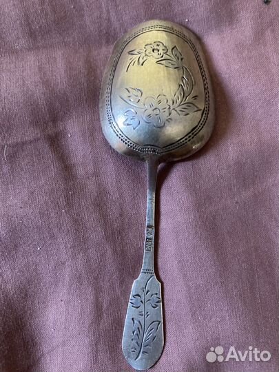 Серебряный совочек для сахара