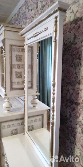 Антикварное старинное трюмо трельяж зеркало