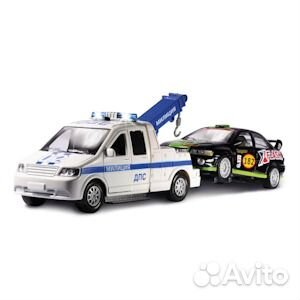 Эвакуатор с машинкой Технопарк свет звук 1241