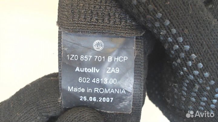 Ремень безопасности Skoda Octavia (A5), 2007