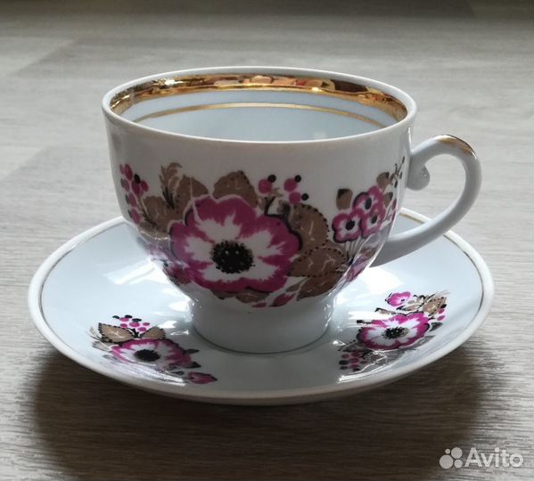 Чайные кружки с блюдцами СССР