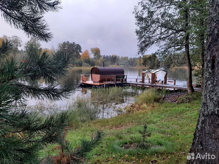 Плавучая баня, на понтонах, хаусбот