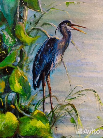 Картина с подсолнухами летний пейзаж маслом 40х60