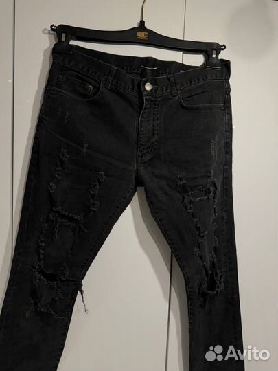 Джинсы Saint Laurent Black Distressed Оригинал