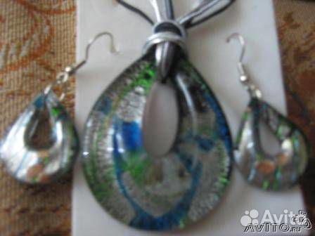 Набор, серьги и ожерелье