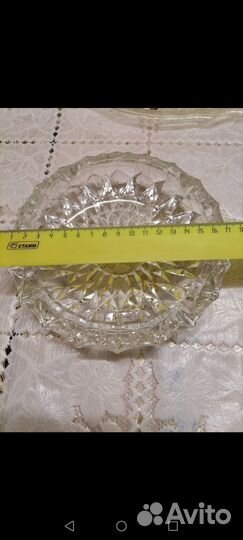 Хрустальная конфетница с крышкой СССР