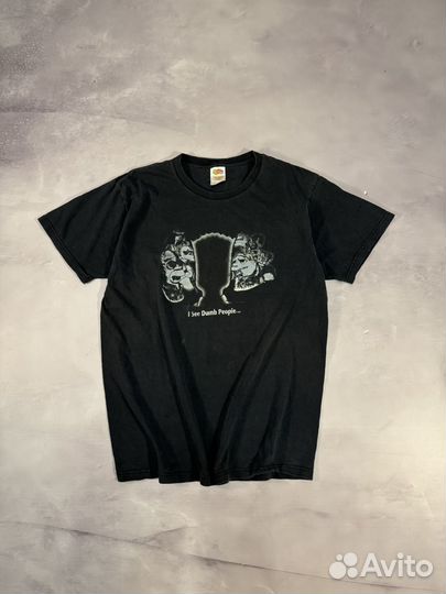 Vintage Simpsons Dumb People Tee(Faded Black/L)