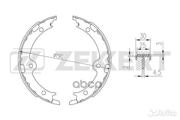 Колодки торм. бараб. задн. Lexus GS (S19 ) 05