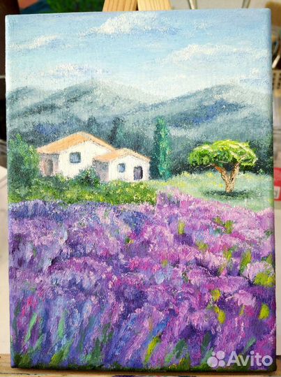 Картина маслом на холсте Лаванда Пейзаж
